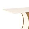 Mesa de Jantar Selena Canto Arredondado com Vidro 160x90 Nature/Off White - Móveis Henn - 2