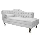 Ver imagem 1 de Recamier Diana 1,85M Lado Direito Suede Branco - Doce Sonho Móveis