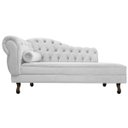 Ver imagem 2 de Recamier Diana 1,85M Lado Direito Suede Branco - Doce Sonho Móveis