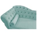 Ver imagem 4 de Recamier Diana 1,85M Lado Direito Suede Azul Tiffany - Doce Sonho Móveis