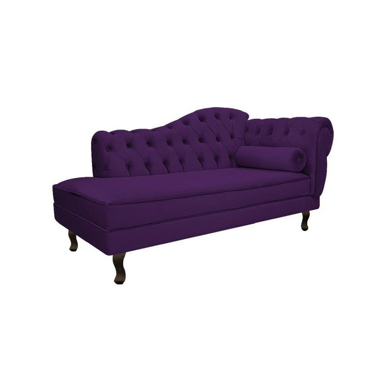 Recamier Diana 140cm Lado Esquerdo Suede Roxo Recamier Diana 140cm Lado Esquerdo Suede Roxo