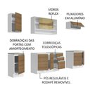 Ver mais imagens de Cozinha Completa 240003 Com Armário E Balcão Branco/Rustic