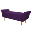 Ver imagem 2 de Recamier Estofado Ari 1,40M Casal Suede Roxo - Doce Sonho Móveis