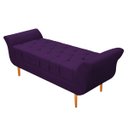 Ver imagem 1 de Recamier Estofado Ari 1,40M Casal Suede Roxo - Doce Sonho Móveis