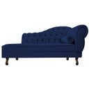 Ver imagem 2 de Recamier Diana 1,60M Lado Esquerdo Suede Azul Marinho - Doce Sonho Móveis