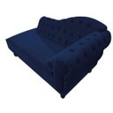 Ver imagem 5 de Recamier Diana 1,60M Lado Esquerdo Suede Azul Marinho - Doce Sonho Móveis