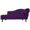 Ver imagem 2 de Recamier Diana 1,85M Lado Esquerdo Suede Roxo - Doce Sonho Móveis
