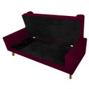 Ver imagem 6 de Recamier Félix King Size 1,95M Suede Bordô - Doce Sonho Móveis