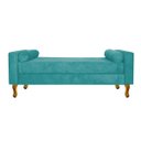 Ver imagem 2 de Recamier Félix King Size 1,95M Suede Azul Turquesa - Doce Sonho Móveis