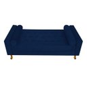 Ver imagem 5 de Recamier Félix King Size 1,95M Suede Azul Marinho - Doce Sonho Móveis