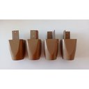 Ver imagem 5 de Kit com 6 Pés de Roupeiros Armarios 7cm Mari Marrom Plástico