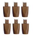 Ver imagem 1 de Kit com 6 Pés de Roupeiros Armarios 7cm Mari Marrom Plástico