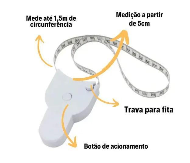 Fita Métrica Medição Corporal Circunferência Ergonômica 1,5m - 4