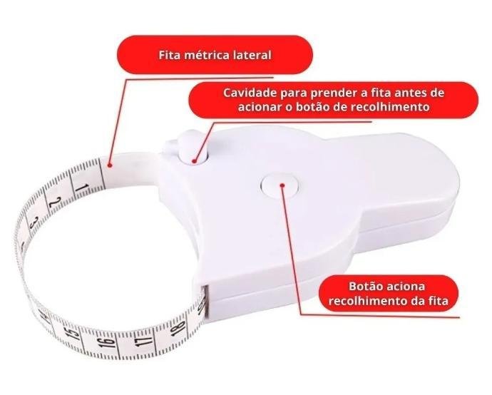 Fita Métrica Medição Corporal Circunferência Ergonômica 1,5m - 5