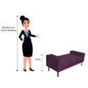 Ver imagem 5 de Recamier Félix Casal 140cm Suede Roxo