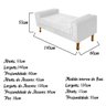 Recamier Félix Casal 140cm Suede Branco - 3