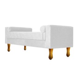 Recamier Félix Casal 140cm Suede Branco - 4