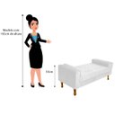 Ver imagem 5 de Recamier Félix Casal 140cm Suede Branco