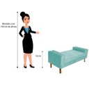 Ver imagem 5 de Recamier Félix Queen Size 1,60M Suede Azul Tiffany - Doce Sonho Móveis