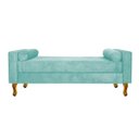 Ver imagem 2 de Recamier Félix Queen Size 1,60M Suede Azul Tiffany - Doce Sonho Móveis