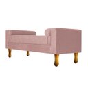 Ver imagem 4 de Recamier Félix King Size 1,95M Suede Rosê - Doce Sonho Móveis