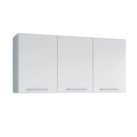 Armário Aéreo Multiuso Branco para Cozinha e Lavanderia 0,90 Espaçoso Pop