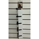 Ver imagem 2 de Cabideiro de Madeira Simples Branco com 5 Ganchos Pretos Pequenos