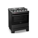 Ver imagem 2 de Fogão Esmaltec 5 Bocas Ideal Top Mesa Inox Tampa de Vidro Forno 84 Litros Preto T5iap Bivolt