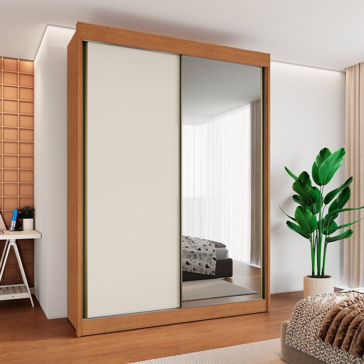 Guarda-roupa Casal 2 Portas de Correr 100% Mdf Chicago