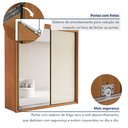 Ver mais imagens de Guarda-Roupa Casal 2 Portas de Correr 100% MDF Chicago Marrom/Cinamomo/Off White