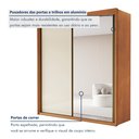 Ver imagem 7 de Guarda-Roupa Casal 2 Portas de Correr 100% MDF Chicago Marrom/Cinamomo/Off White