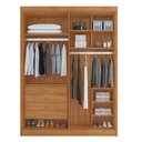 Ver imagem 5 de Guarda-Roupa Casal 2 Portas de Correr 100% MDF Chicago Marrom/Cinamomo/Off White