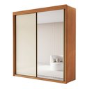 Ver imagem 3 de Guarda-Roupa Casal 2 Portas de Correr 100% MDF Chicago Marrom/Cinamomo/Off White