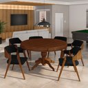 Ver mais imagens de Conjunto Mesa de Jogos Carteado Bellagio Tampo Reversível e 6 Cadeiras Madeira Poker Base Estrela Ve