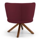 Ver imagem 5 de Kit 2 Poltronas Decorativas Melissa Base Giromad Giratória B-278 Veludo Marsala - Domi