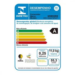 Lava e Seca Samsung Esteriliza 11kg 3em1 WD11M4473PW 127v - 5