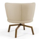 Ver imagem 5 de Kit 2 Poltronas Decorativas Melissa Base Ka Giratória Castanho C-129 Linho Bege Escuro - Domi