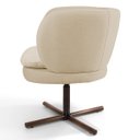 Ver imagem 4 de Kit 2 Poltronas Decorativas Melissa Base Xis Giratória C-129 Linho Bege Escuro - Domi