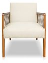 Ver imagem 3 de Poltrona Maia em Linho com Base Madeira Corda Náutica Linho Bege Bz Home Decor
