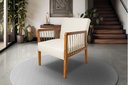 Ver imagem 2 de Poltrona Maia em Linho com Base Madeira Corda Náutica Linho Bege Bz Home Decor