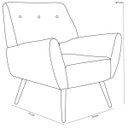 Ver imagem 5 de Kit 2 Poltronas Decorativas Melli Pés Palito Madeira C-465 Linho Chumbo - Domi