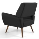 Ver imagem 4 de Kit 2 Poltronas Decorativas Melli Pés Palito Madeira C-465 Linho Chumbo - Domi