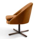 Ver imagem 3 de Kit 2 Poltronas Decorativas Giratórias Base Xis Madeira Rafa B-262 Veludo Telha - Domi