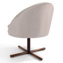 Ver imagem 4 de Kit 2 Poltronas Decorativas Giratórias Base Xis Madeira Rafa B-309 Veludo Bege - Domi