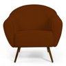Kit 2 Poltronas Decorativas Nina Pés Palito Madeira B-235 Linho Terracota - Domi - 4