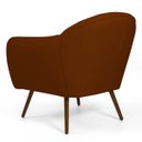 Ver imagem 5 de Kit 2 Poltronas Decorativas Nina Pés Palito Madeira B-235 Linho Terracota - Domi