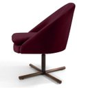 Ver imagem 3 de Kit 2 Poltronas Decorativas Giratórias Base Xis Madeira Rafa B-278 Veludo Marsala - Domi