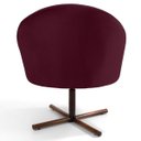Ver imagem 6 de Kit 2 Poltronas Decorativas Giratórias Base Xis Madeira Rafa B-278 Veludo Marsala - Domi