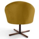 Ver imagem 6 de Kit 2 Poltronas Decorativas Giratórias Base Xis Madeira Rafa B-279 Veludo Mostarda - Domi