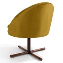 Ver imagem 4 de Kit 2 Poltronas Decorativas Giratórias Base Xis Madeira Rafa B-279 Veludo Mostarda - Domi
